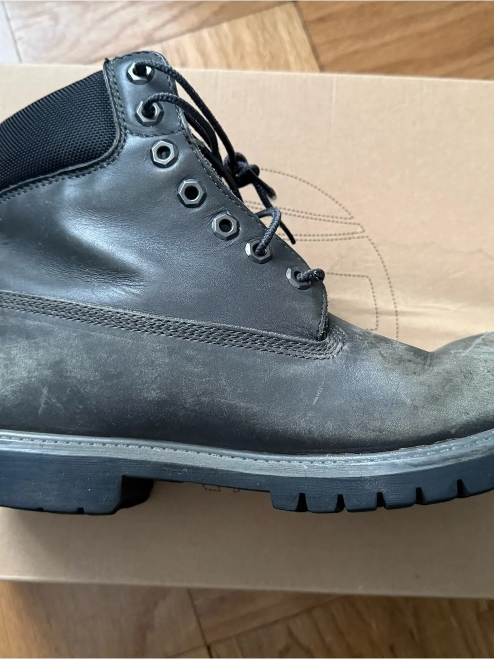 Rare Timberland Premium Boots Variant - Grey & Black (10.5)